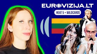 LET'S REACT TO EUROVIZIJA.LT HEAT 5 FINALISTS + WILDCARDS (LITHUANIA EUROVISION 2025)