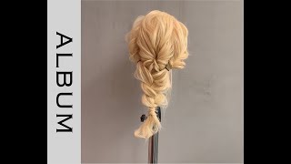 【くるりんぱ×三つ編み】　可愛いまとめ髪アレンジ　ゆるふわロングヘアアレンジ＜ヘアアレンジ＞〖ALBUM〗