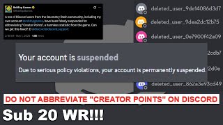 Discord Account Ban Speedrun gd% WR in 18.317s