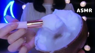 [ASMR-whispering] Sounds of sleeping 💤 shaving cream (mix, apply on face, shave) [sound fetish]