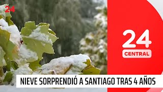 Nieve sorprendió a Santiago tras cuatro años | 24 Horas TVN Chile