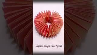 SIMPLE AND EASY ORIGAMI MAGIC CUBE SPIRAL - HOW TO MAKE PAPER MAGIC CUBE SPIRAL CRAFT IDEAS #SHORTS