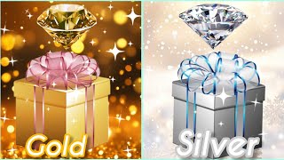 CHOOSE YOUR GIFT 🎁🎁 Golden 💛 Vs Silver 🤍 / Pilih kado / elige un regalo / #gift #quiz #challenge