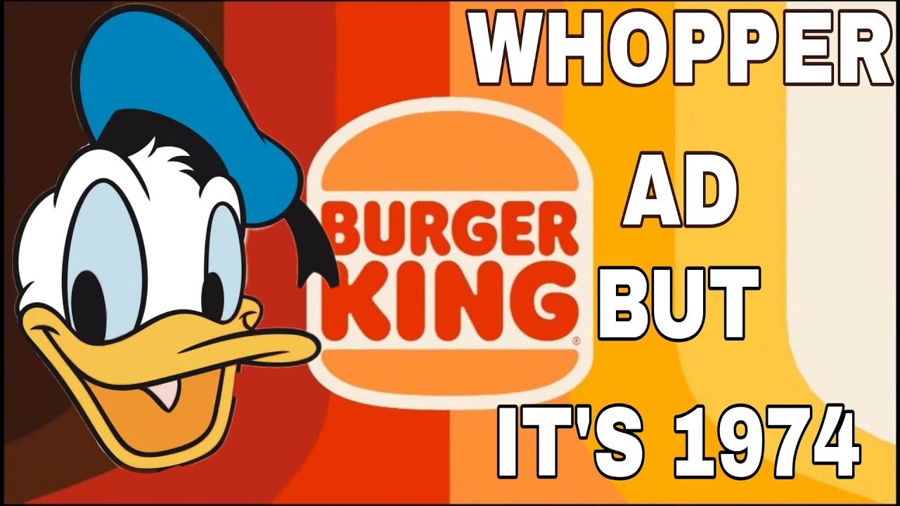 Donald Duck Sings Burger King Whopper Commercial But Its 1974 - YouTube