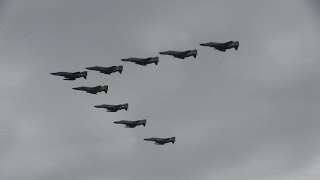 F-4ファントム9機による大編隊飛行＠2016百里基地航空祭