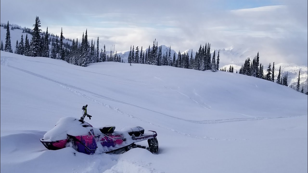 DEEP SNOW DAY FRISBY RIDGE REVELSTOKE SLEDDING - YouTube