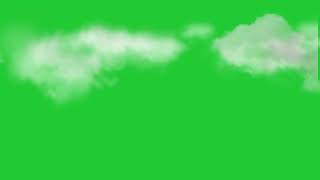 Moving Clouds Side Scroll Loop Green Screen