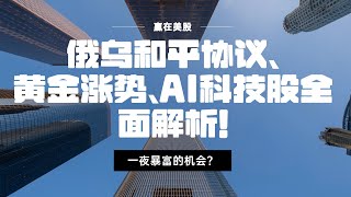 一夜暴富的机会？俄乌和平协议、黄金涨势、AI科技股全面解析！快来看！