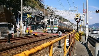 JR 東海道線【No.172】倉沢踏切・通過・走行映像　静岡県静岡市清水区