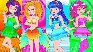 Four Elemental Princess Jion in Vacation! Funny Situations | Poor Princess Life Animation