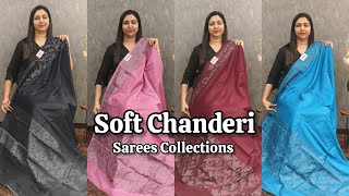 Drape yourself in elegance. Unveil the magic of our saree collection today! || Soft Chanderi | Glitz