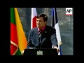 wrap saakashvili presser flags half mast gori displaced adds shevardnadze