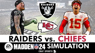 Raiders vs. Chiefs Simulation LIVE Reaction & Highlights (Madden 24 Rosters) | NFL Week 12