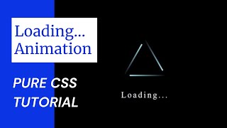 Loading Animation in Pure CSS | Loading Animation CSS | CSS Animation Tutorial For Beginners