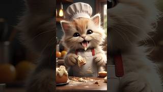 Cat's Baking time #cake #ai #Cat #Shorts #reels #Trending #Viral #FYP #Explore #MustWatch #food