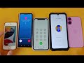 google meet u0026 facetime incoming call small hands two iphones samsung galaxy doogee outgoing call