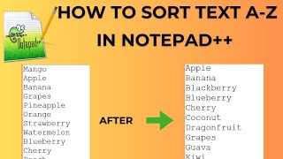 How to Sort Text A-Z in Notepad++ | Easy Alphabetical Sorting Trick!