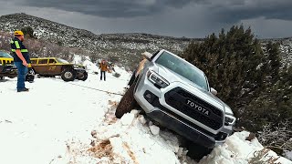 Wild Winter Sends Toyota Tacoma Hanging Off The Edge!