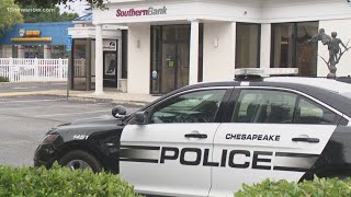Chesapeake police investigate Western Branch Boulevard bank heist