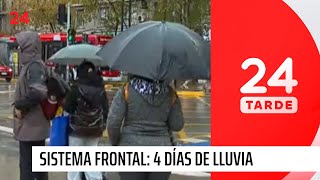 Sistema frontal: cuatro días de lluvia en Santiago | 24 Horas TVN Chile