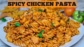 Spicy Chicken And Sweetcorn Pasta Recipe| Pakistani Style Chicken Pasta