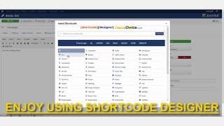 Installing Shortcode Designer for Joomla