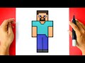 How to DRAW STEVE MINECRAFT