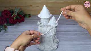 A beautiful craft idea for home decor | diy mushroom house | wall putty craft idea | Crafty hands