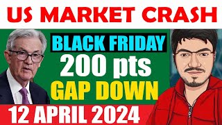 Nifty & Banknifty Prediction for tomorrow 12th April 2024 | Stock Market CRASH By US Inflation