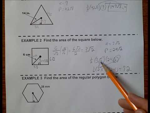 Geometry (Topic 1-5) Areas of Regular Polygons Geometry (Topic 1-5) Areas of Regular Polygons