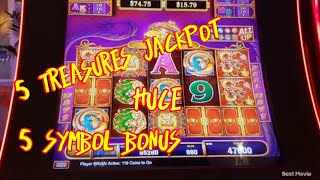 5 Treasures 8.80 max Bet Jackpot, hit  5 Bonus symbols