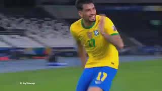 Gol de Lucas Paquetá pela Seleção Brasileira | Brasil 1-0 Perú - Copa América 05/07/2021