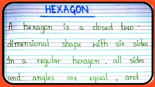 Definition of hexagon | What is hexagon | properties of hexagon | Types of hexagon | Side of hexagon