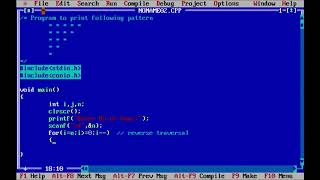 Reverse Triangle Pattern in C