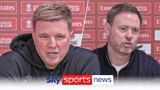Eddie Howe and Michael Beale react to Newcastle's 3-0 win over Sunderland