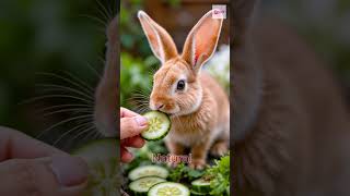 Adorable Rabbit Crunching on Cucumber: A Charming Rural Pet Debut #rabbit  #houserabbit #petrabbit