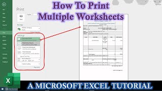 How To Print Active Multiple Worksheets in Microsoft Excel Tutorial