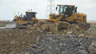 Best Machines power rocks soil pushing new wheel loader SANY SDLG Bulldozer and Dump truck