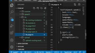 Text To Speech in ionic capacitor app