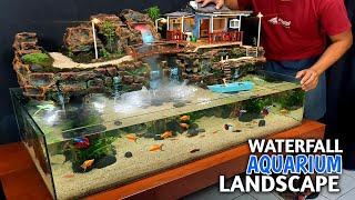 Making Waterfall Aquarium Decoration From Trash - Aquarium Decorations Diorama