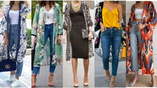 MODA MUJER 2024/ IDEAS DE OUTFITS CON KIMONO