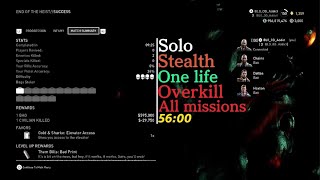 PAYDAY 3 - Solo,one life,overkill,stealth,all missions speedrun 56:00