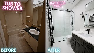 How to Convert a Tub Surround to a Walk In Shower | Bathroom Renovation