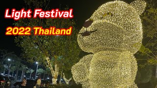 Nasatta Light Festival 2022 at Bang Phae District,Ratchaburi Province,Thailand