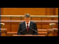 Primul discurs al preşedintelui Klaus Iohannis în Parlament - INTEGRAL