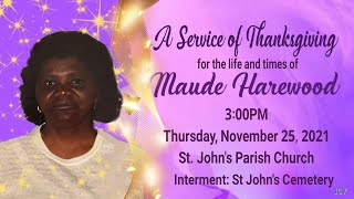 In Memory of Maude Harewood