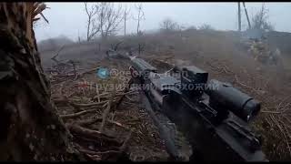 Georgian legion and Ukrainian infantry advance on Russian position near Bakhmut