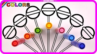 Lollipop Jumbo Marker Pencil and Coloring Pages / Akn Kids House