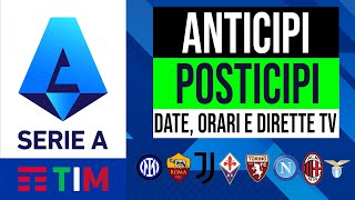 Serie A 20/21, anticipi e posticipi prossime partite | DATE, ORARI e DIRETTE TV