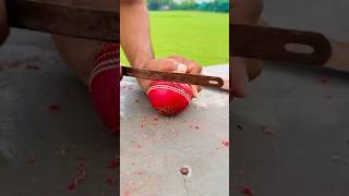 अब क्या होता है Leather की Ball के अंदर 🤔 #cricketwithvishal #shorts